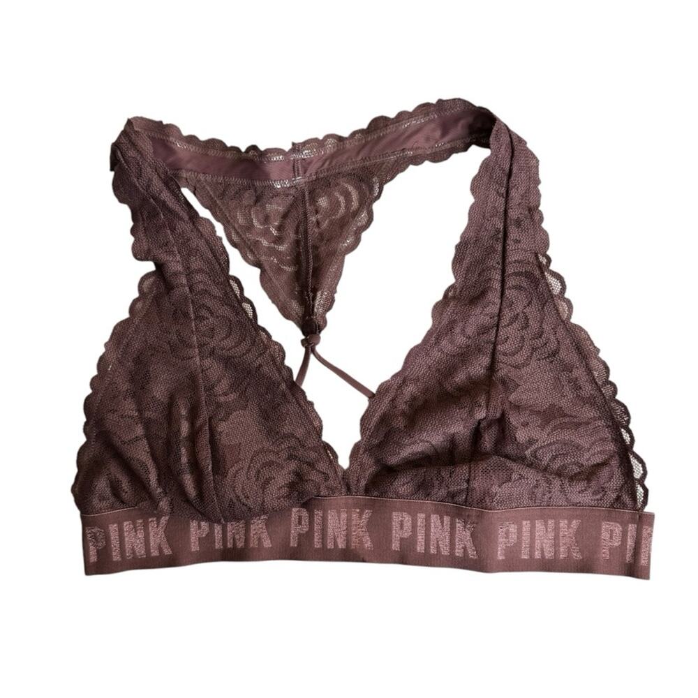 Victoria's Secret Lace Racerback Bralette Bra Women's Size Medium No Padding